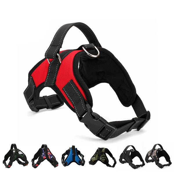 Quick Release Dog Harness Vest - Adjustable Nylon, Breathable Pet Harness for Outdoor Use