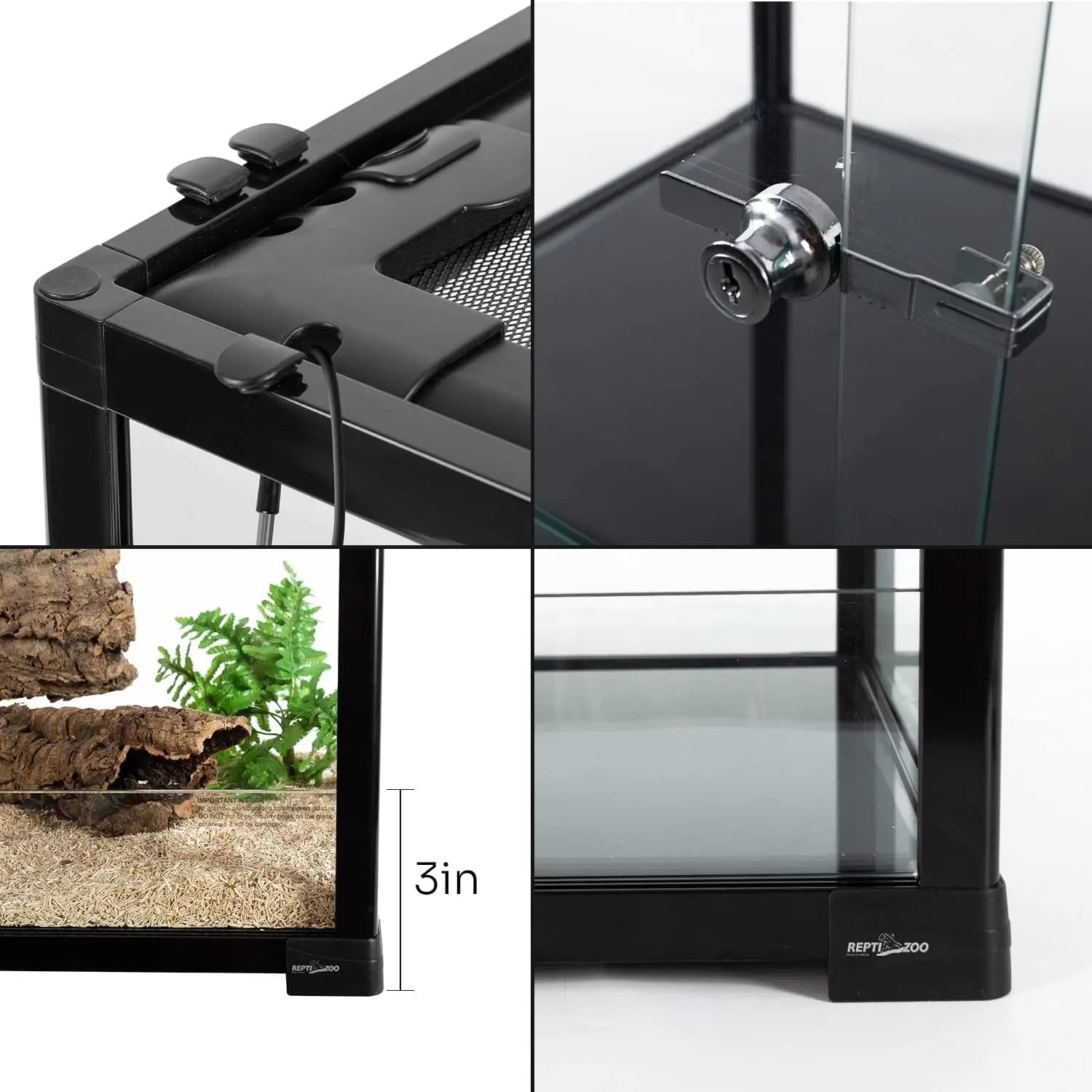 84-Gallon Extra-Long Reptile Terrarium (60"x18"x18")
