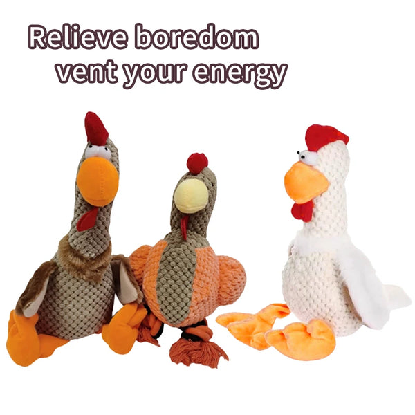 Plush Dog Toy for Teeth Grinding & Vocalization - Golden Retriever & Corgi