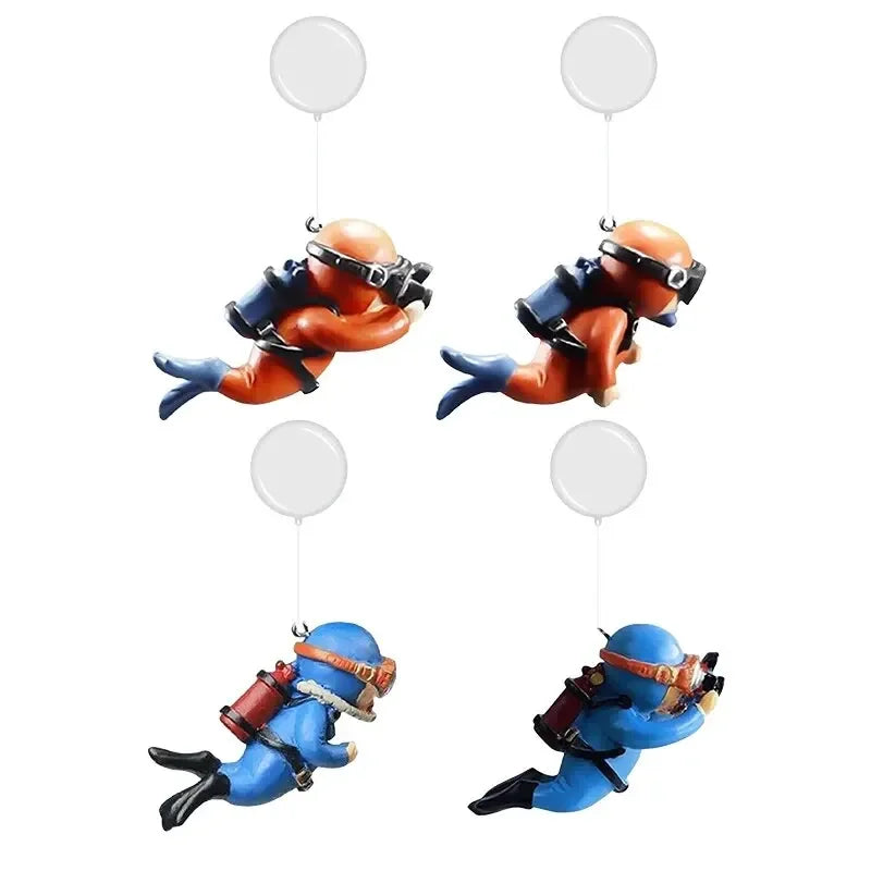 Fish Tank Diver Ornaments Landscape Decoration Aquarium Gifts Popular Floating, Hayao Miyazaki Blue Fatty with Ball and Line