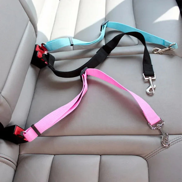 Adjustable Pet Car Seat Belt with Safety Clip