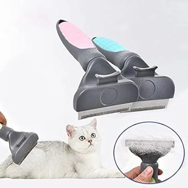 Pet Grooming Brush Massage Shedding and Dematting Undercoat Handiness Hair Comb Deshedding Tool for Dogs and Cats Relaxing