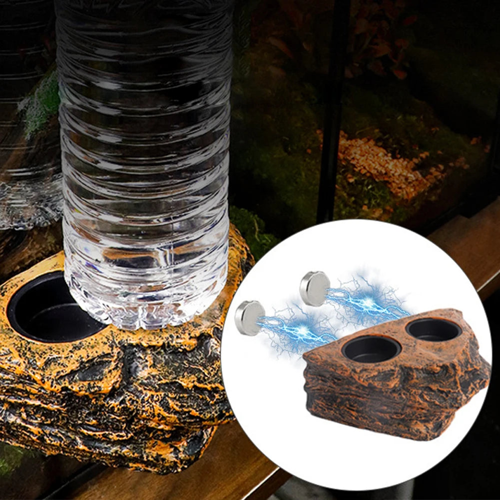 Magnetic Reptile Feeding Ledge, Hanging Reptile Food Water Dish, Levitation Bowl For Gecko, Lizards, Tree Frogs, Chameleons