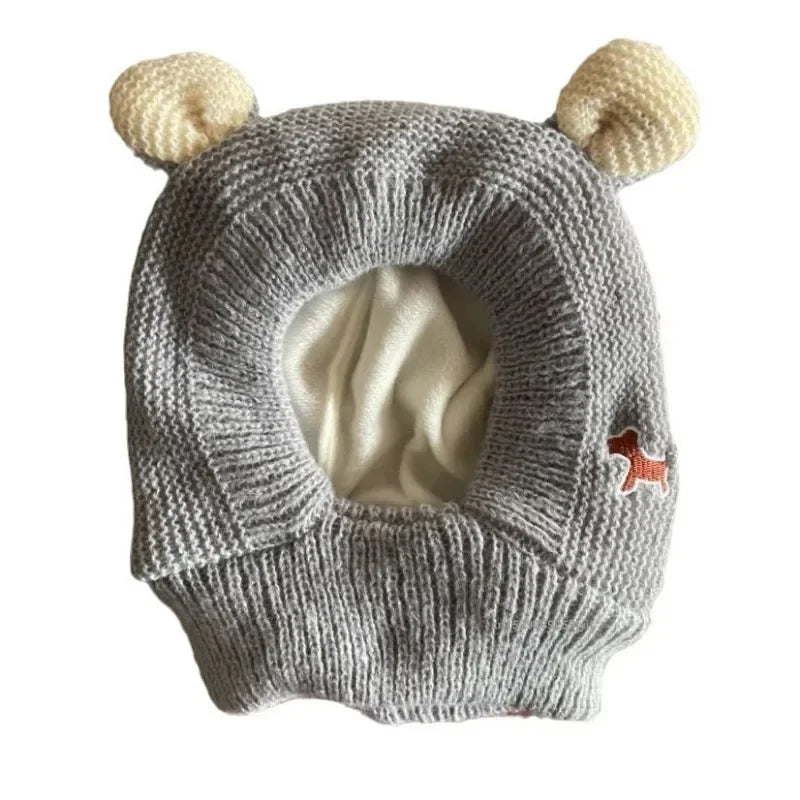 Dog Ear Muffs Noise Protection Pet Ears Covers Knitted Hat Winter Warm Earmuffs For Small Medium Dogs