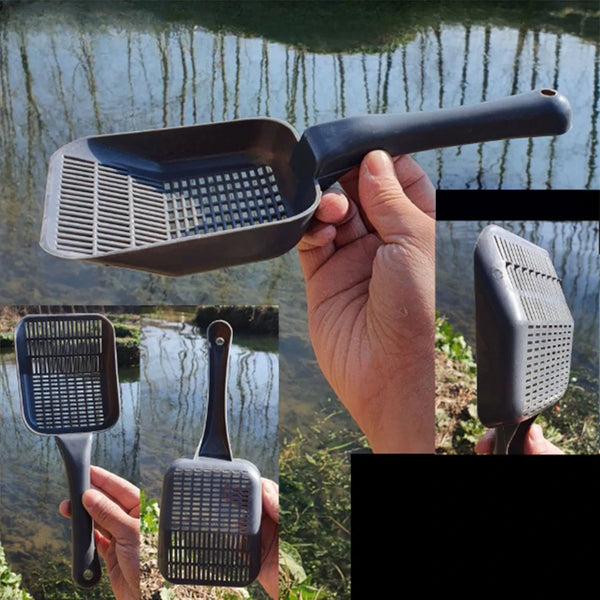 Reptile Sand Shovel Large Capacity Instant Sand Leakage Litter Shovel Poop Pet Cleaning Supplies Dark Gray No. 04