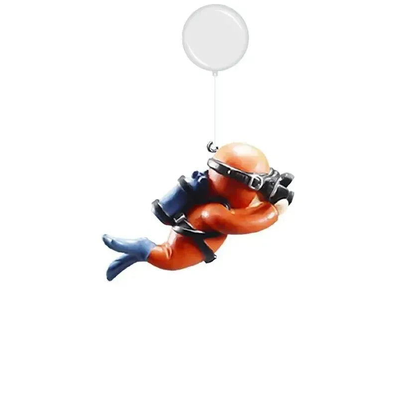 Fish Tank Diver Ornaments Landscape Decoration Aquarium Gifts Popular Floating, Hayao Miyazaki Blue Fatty with Ball and Line