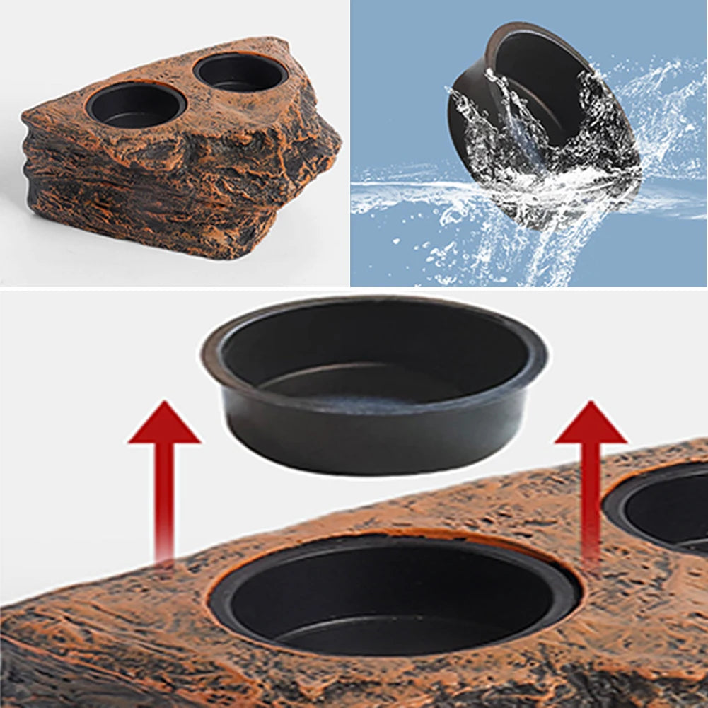 Magnetic Reptile Feeding Ledge, Hanging Reptile Food Water Dish, Levitation Bowl For Gecko, Lizards, Tree Frogs, Chameleons